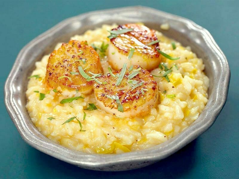 Risotto aux Saint Jacques et poireaux au Thermomix