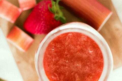 Compote fraise rhubarbe