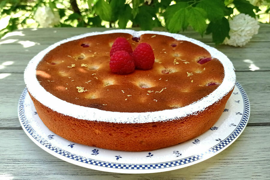 Gateau A La Ricotta Amandes Et Framboises Au Thermomix Cookomix