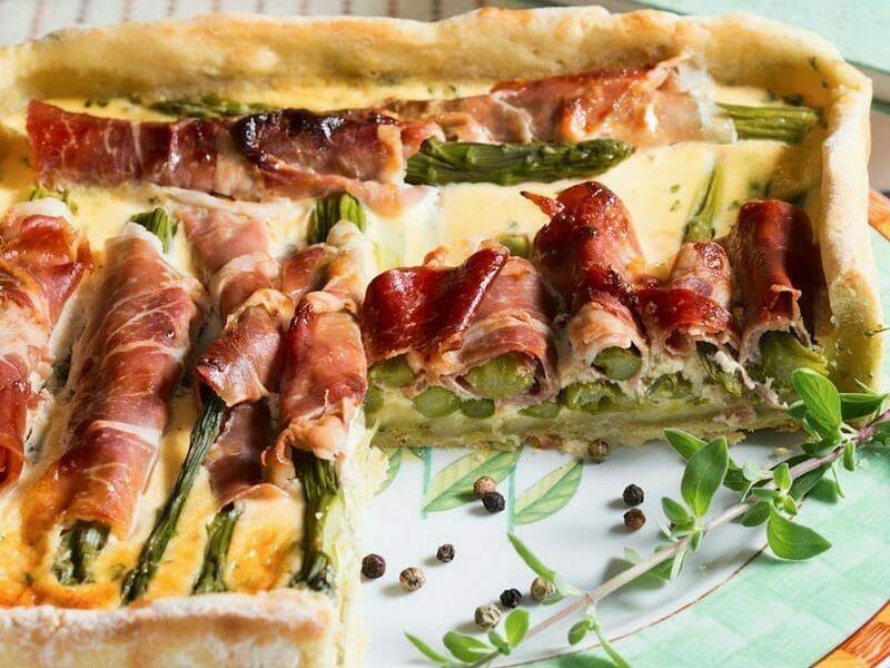 Tarte asperges et jambon au Thermomix