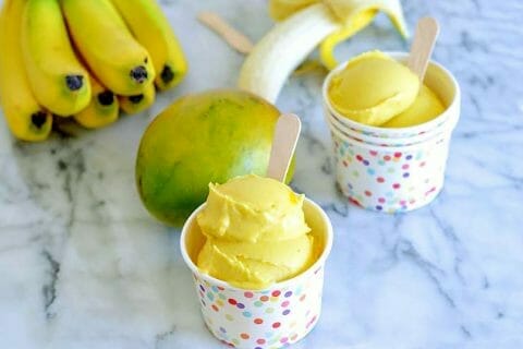 Glace mangue banane