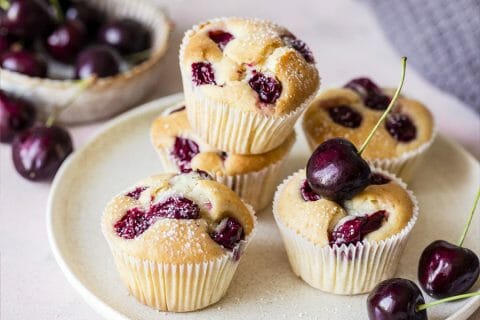 Muffins aux cerises