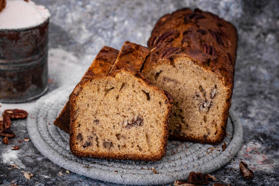 Banana bread aux noix de pécan au Thermomix Cookomix