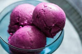 Glace aux myrtilles au Thermomix