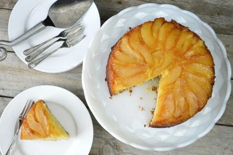 Gâteau renversé aux poires