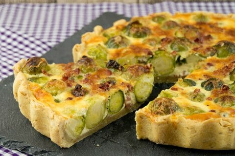 Quiche aux choux de Bruxelles et lardons