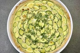 Tarte aux courgettes et au pesto au Thermomix