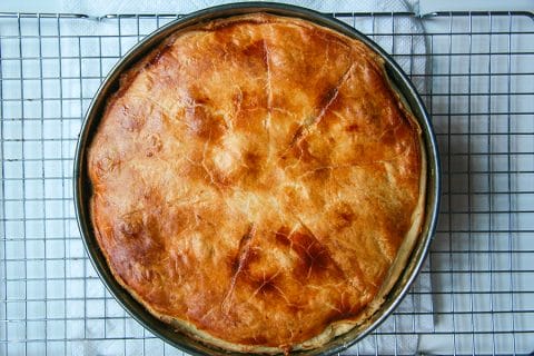 Tourte lardons et comté