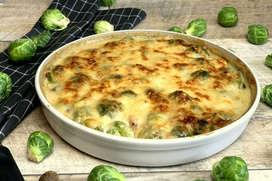 Gratin de choux de Bruxelles au comté au Thermomix - Cookomix