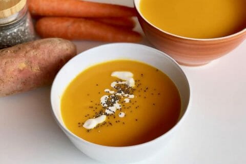 Velouté de patates douces et carottes