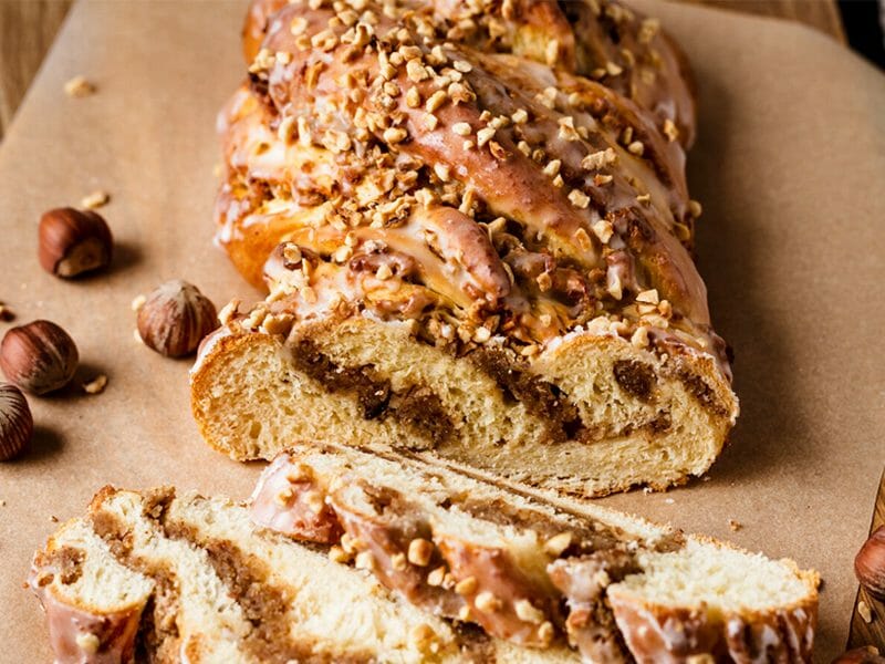 Brioche tressée aux noisettes au Thermomix