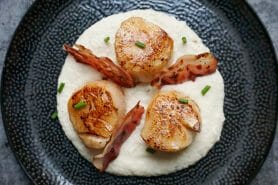Saint Jacques snackées sur purée de panais au Thermomix