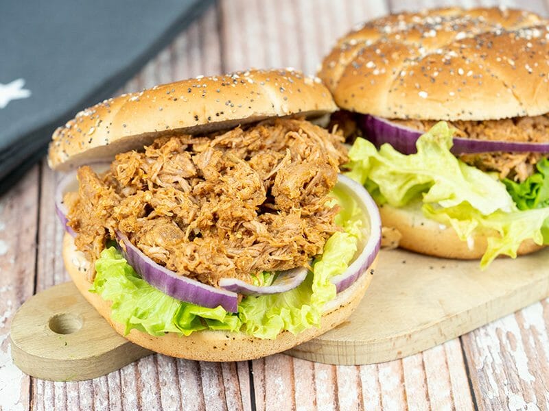 Burger d’effiloché de porc au Thermomix