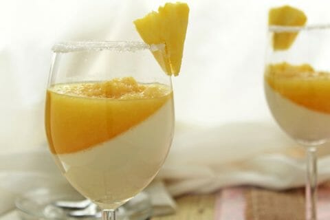 Panna cotta ananas et lait de coco