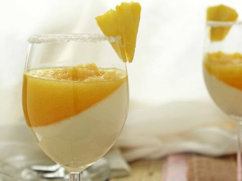 Panna cotta ananas et lait de coco au Thermomix