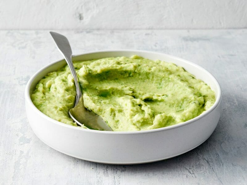 Purée de pommes de terre et petits pois à la menthe au Thermomix