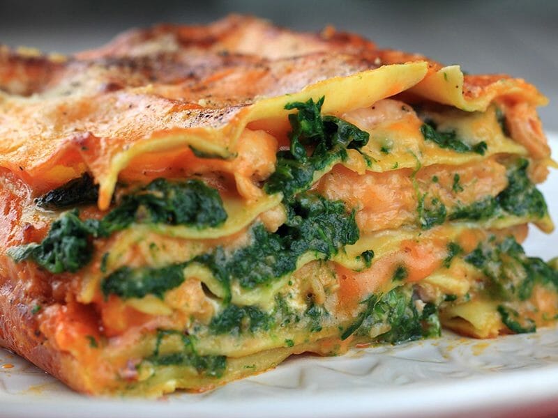 Lasagnes au saumon et aux épinards au Thermomix