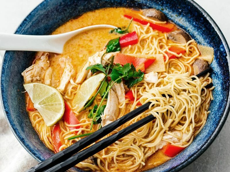 Ramen thaï au poulet au Thermomix