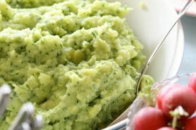 Purée de pommes de terre à l’ail des ours au Thermomix