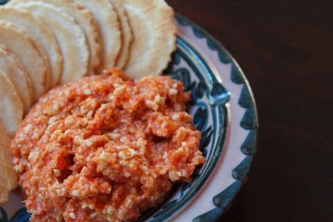 Tartinade poivrons, noix de cajou et tomates séchées