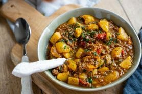 Boeuf aux poivrons et pommes de terre au Thermomix