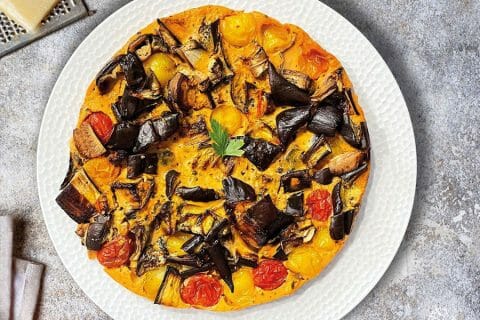 Clafoutis aubergines et tomates