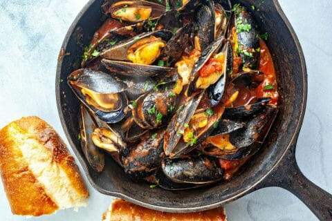 Moules sauce piquante