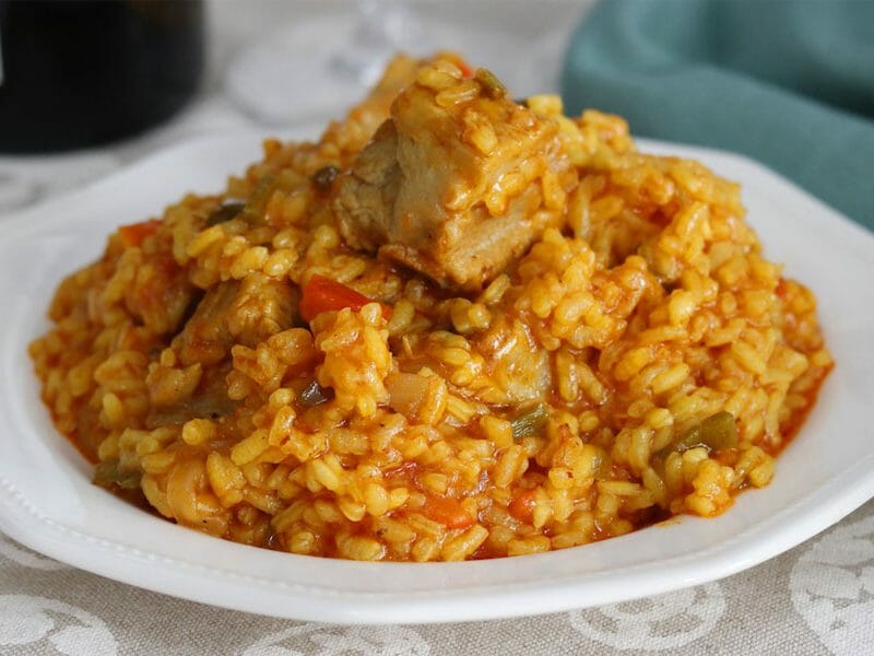 Côtes de porc au riz jaune au Thermomix