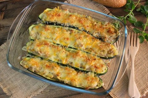 Courgettes farcies au thon