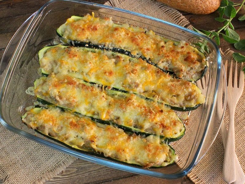 Courgettes farcies au thon au Thermomix