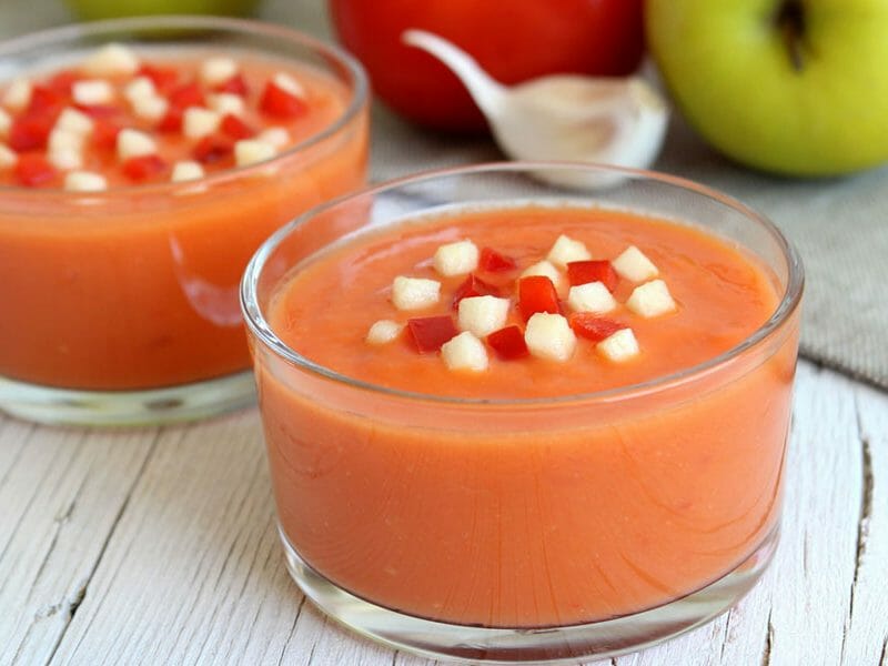 Gaspacho pomme, tomate et concombre au Thermomix