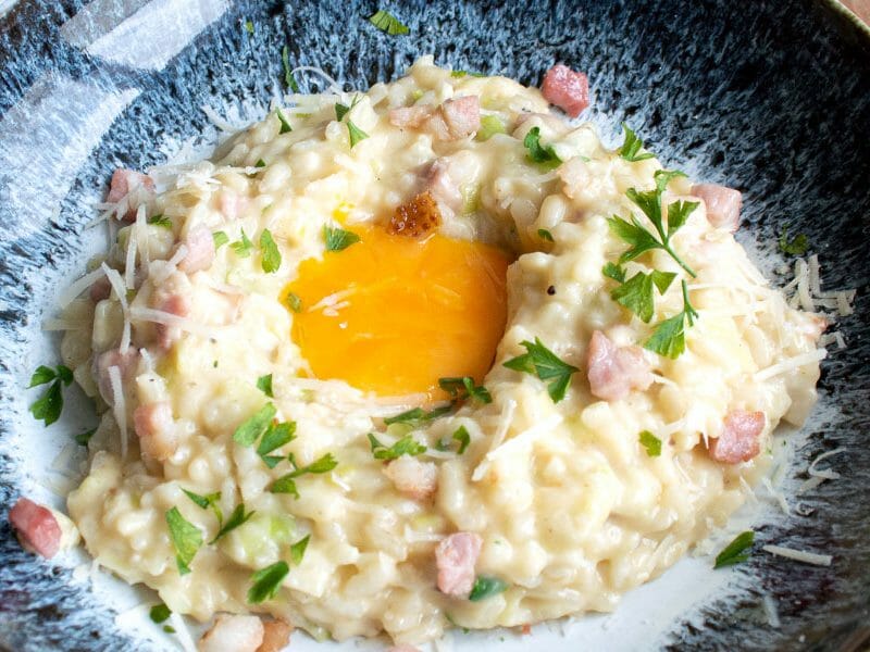 Risotto façon carbonara au Thermomix