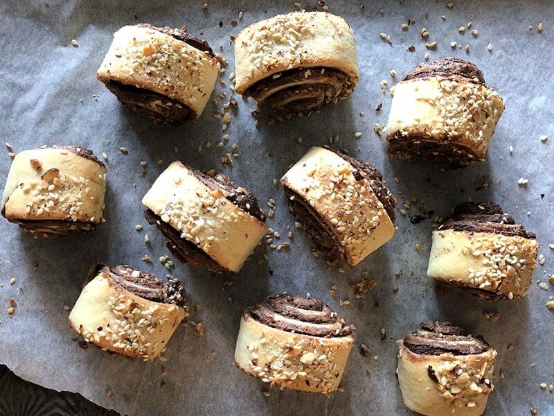 Roulés choco et noisettes au Thermomix