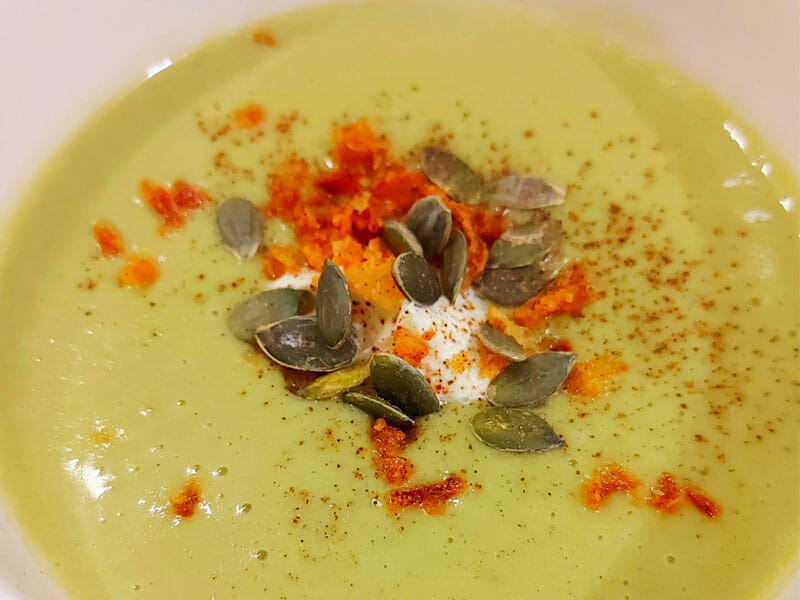 Velouté de verts de poireaux au Thermomix