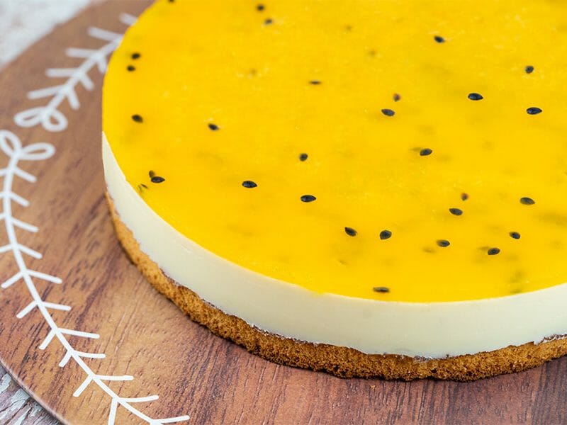 Entremets vanille et fruits de la passion : Il était une fois la pâtisserie