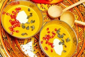 Velouté de butternut aux lentilles corail et au curry au Thermomix