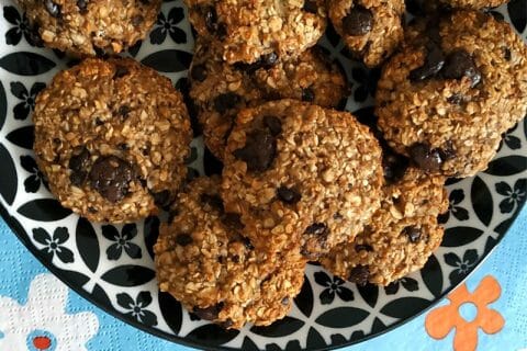 Biscuits avoine, banane et chocolat