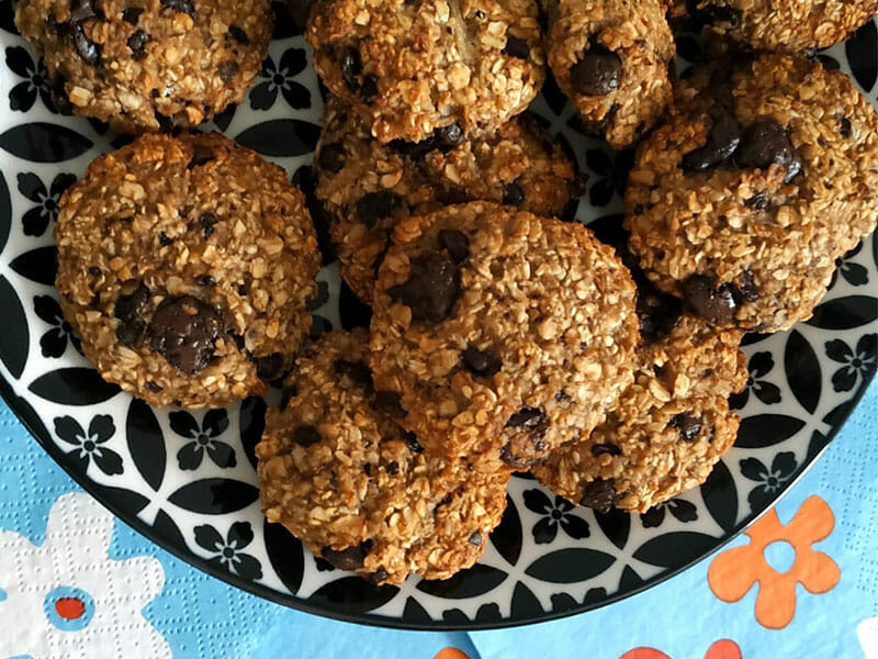 Biscuits avoine, banane et chocolat au Thermomix