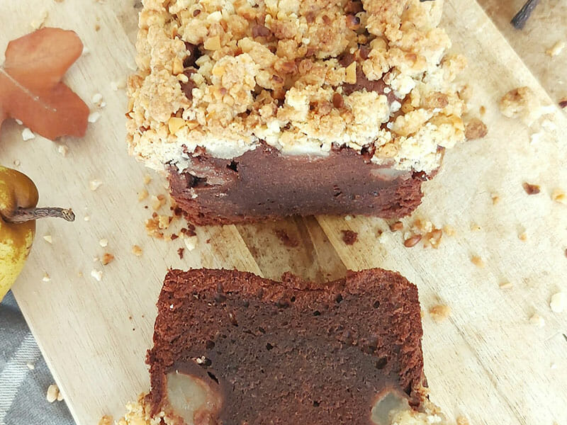 Crumb cake poires et chocolat au Thermomix