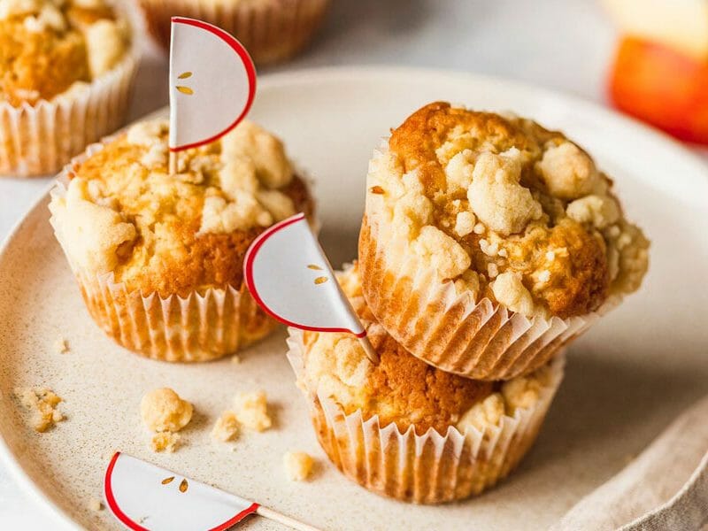 Muffins aux pommes façon crumble au Thermomix