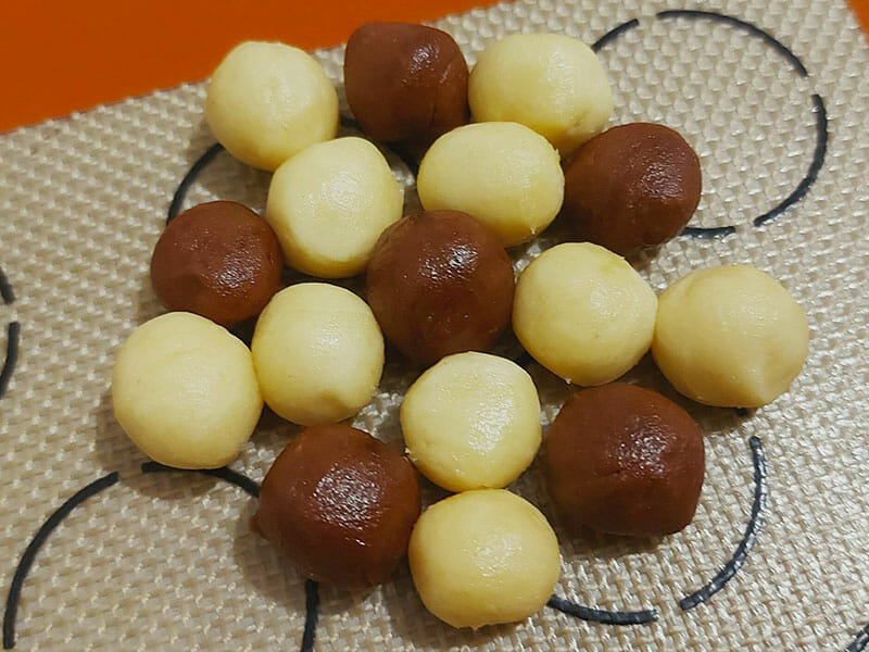 Mise en place des boules