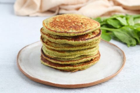 Pancakes banane et épinards