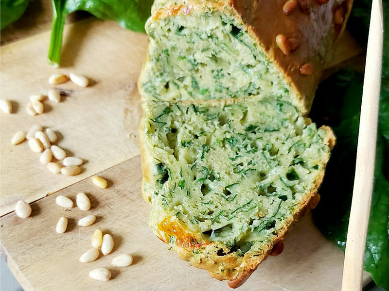 Cake aux épinards, mozzarella et pesto au Thermomix