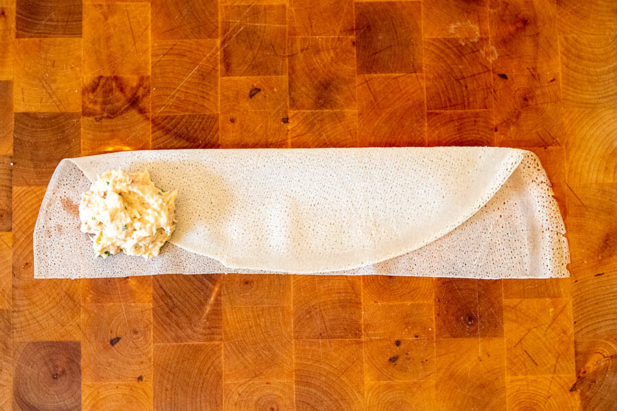 Pliage de la brick de thon