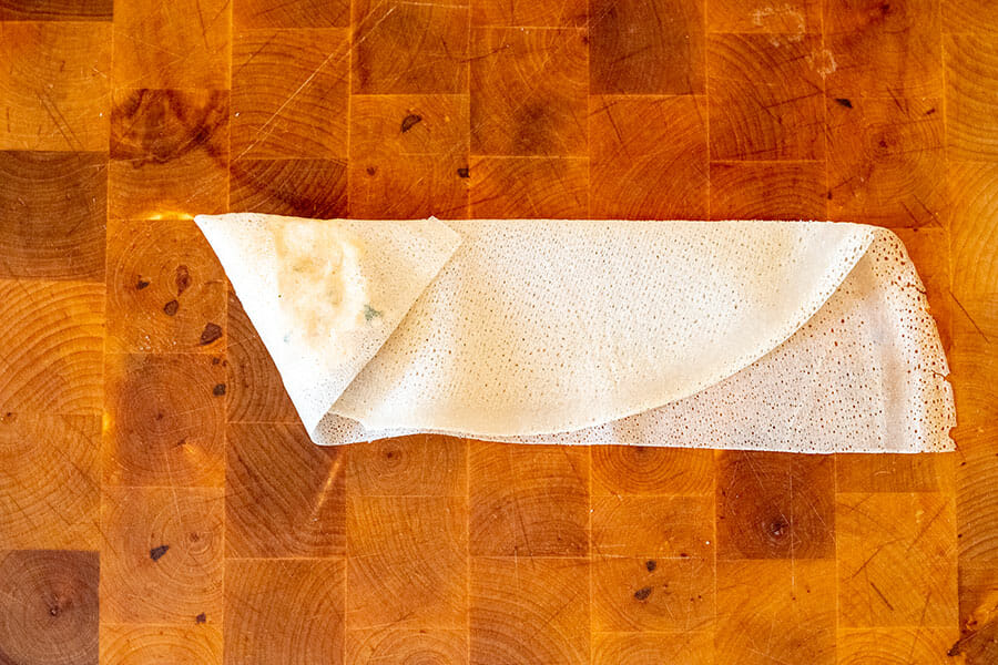 Pliage de la brick de thon