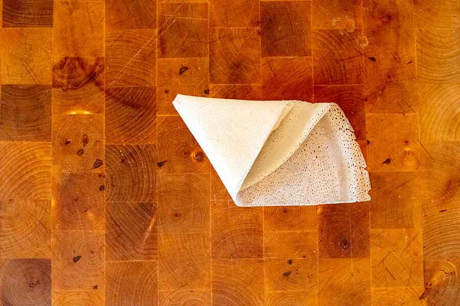 Pliage de la brick de thon