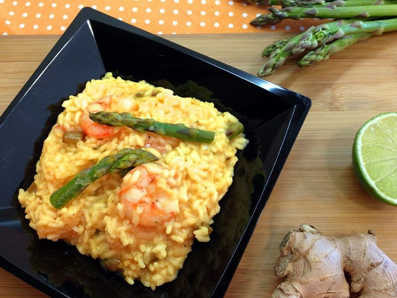 Risotto aux crevettes et asperges au Thermomix