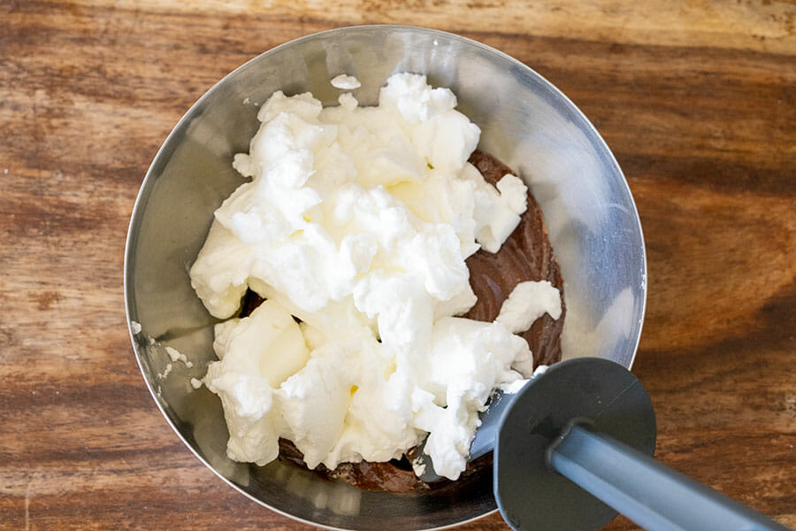 Mouse au chocolat Thermomix avant mélange