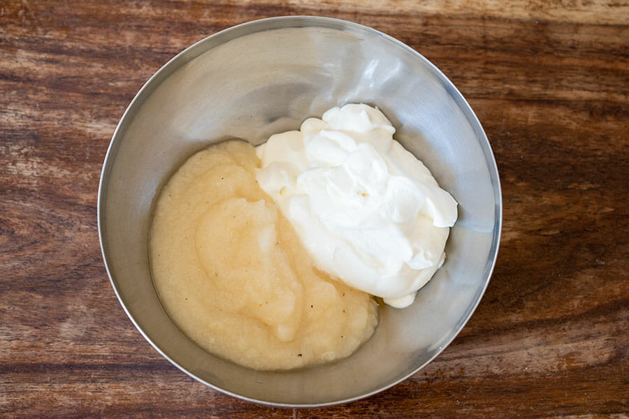 Mousse de poire Thermomix avant mélange