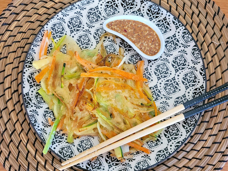 Yachaejeon – Pancakes de légumes coréens au Thermomix